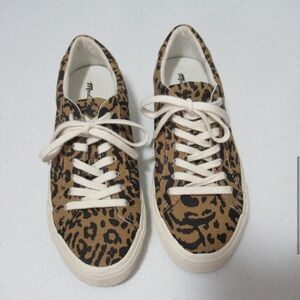 Sidewalk Low-Top Sneakers in Leopard Print Recycled Canvas